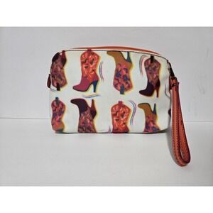 Cowboy Boots Catchfly Cosmetic‎ Make Up Bag Stylish Wristlet Organizer Western